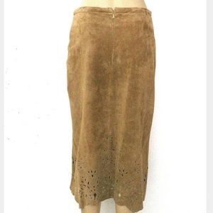 Vintage Skirts - Rene Derhy M, Genuine Suede Midi Skirt Vintage Skirts - Rene Derhy M, Genuine Suede Midi Skirt